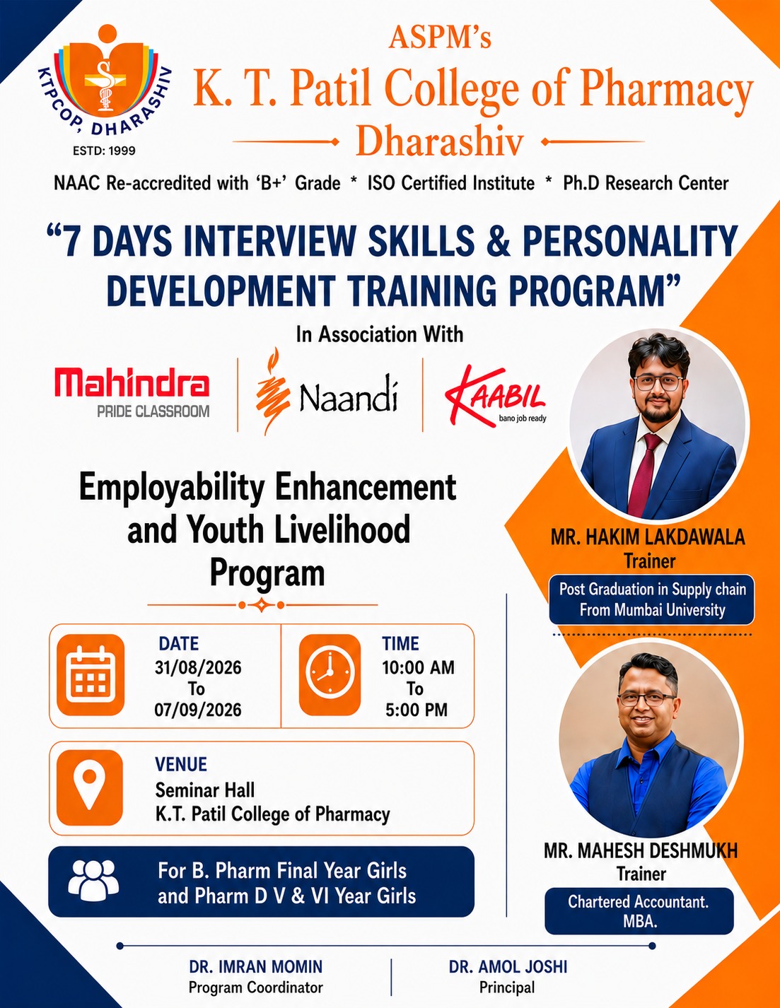“7 DAYS INTERVIEW SKILLS & PERSONALITY DEVELOPMENT TRAINING PROGRAM”
